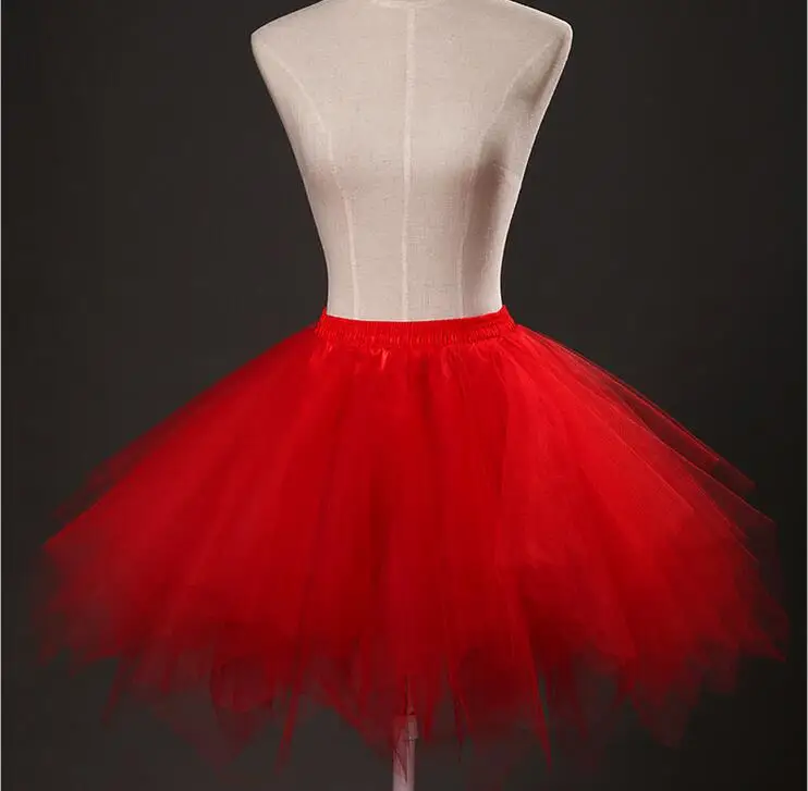 2020 neue 2018 Kurze Petticoat Tüll Röcke Frauen Elastische Stretchy Schichten Sommer Erwachsenen Tutu Rock Unterrock Rockabilly