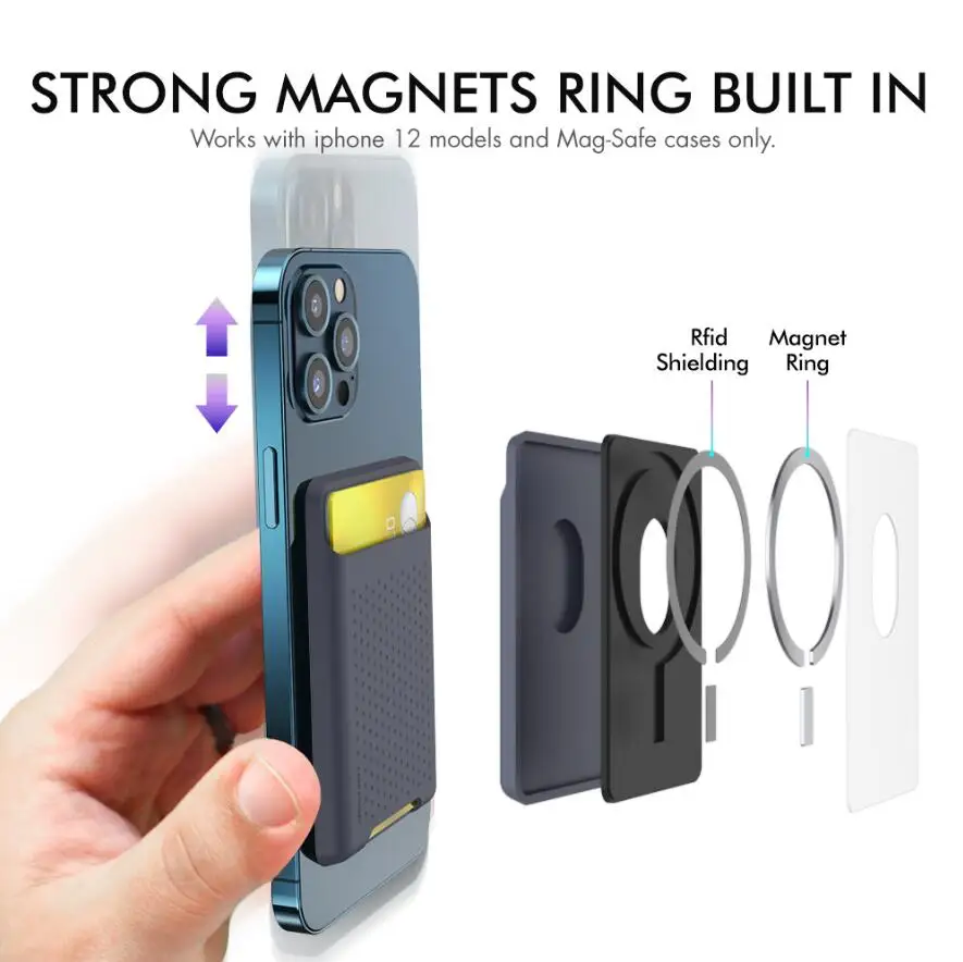 Cartera magnética iPhone 12 Mini – Silicona antigolpes - imagen 2