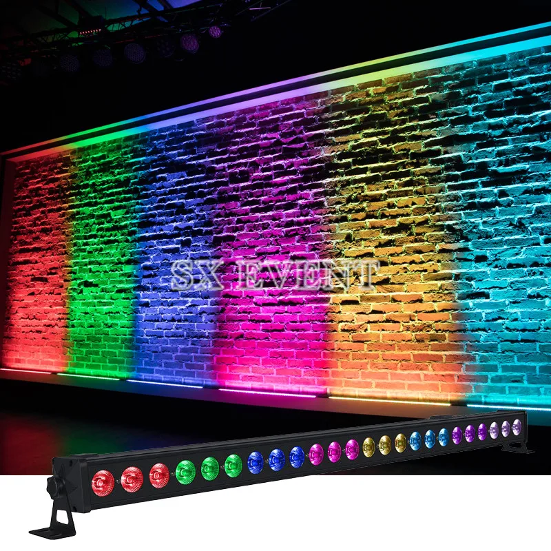 hot sale high quality dj club party event stage light 24x3w 3in1 led bar wall washer wash light