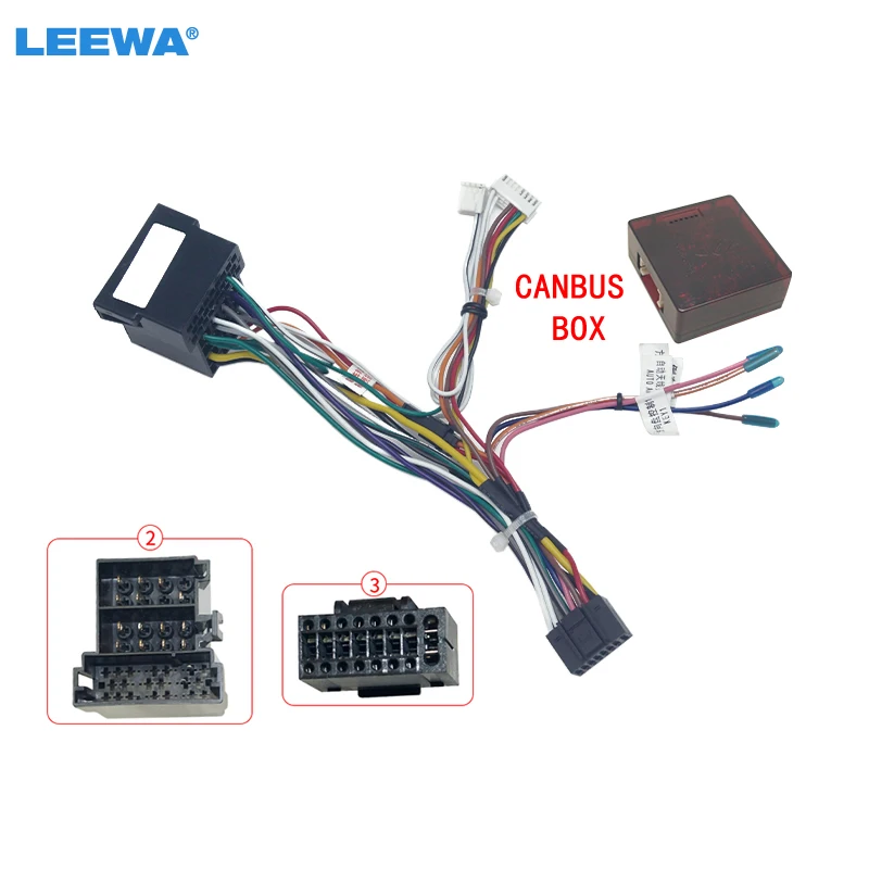 

LEEWA Car 16pin Android Audio Wiring Harness With Canbus Box For Opel Corsa 07~14 Aftermarket Stereo Installation Wire #CA6698