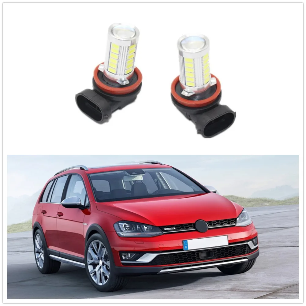 2pcs H11/ H8 Car LED Light Bulbs For VW Golf 7  Alltrack 2014 2015 2016 2017 2018 LED Fog Light Fog Lamp Bulbs