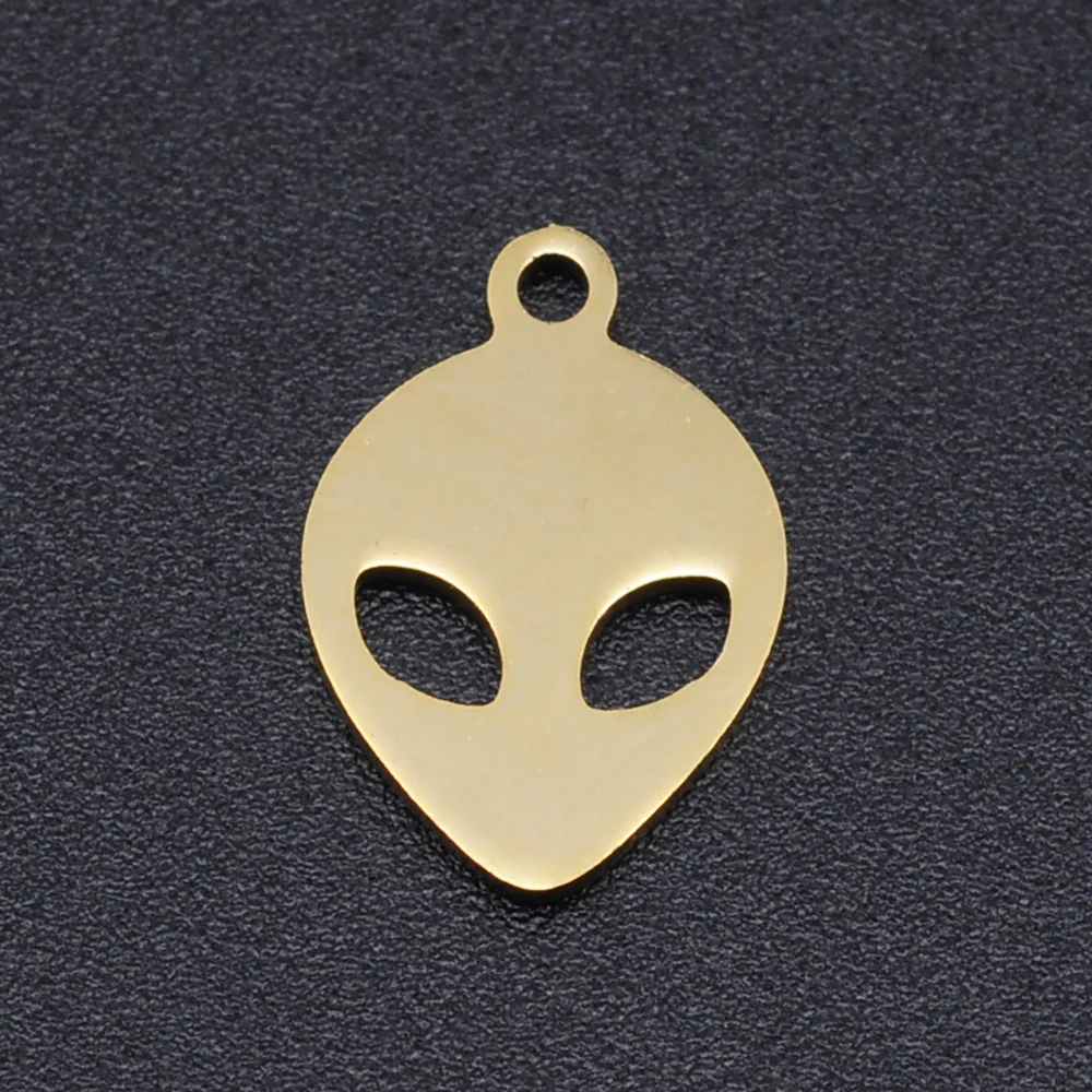 10pcs/lot 316 Stainless Steel Aliens Charms Wholesale Accept OEM Order DIY Necklace Bracelet Making Charms Bracelets Pendants