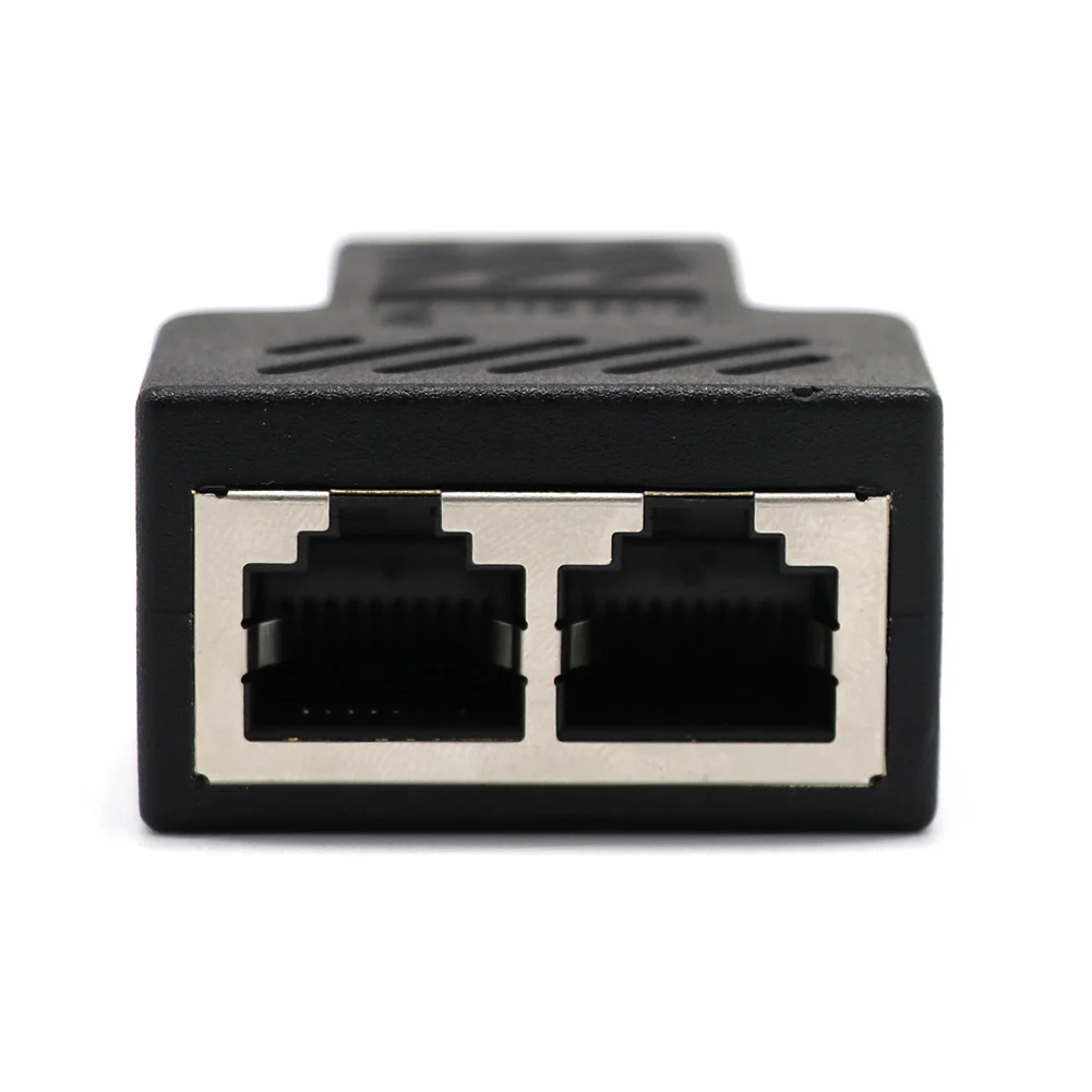 1 To 2 Ways Ethernet Cable Adapter Lan Cable Extender Splitter for Internet Cable Connection 1 Input 2 Output