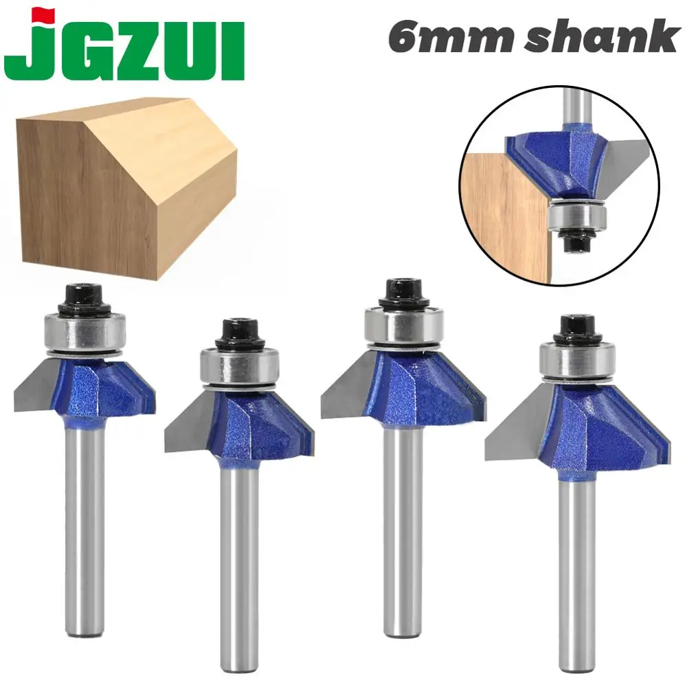 6mm Shank 45 Degree Chamfer Router Bit The high quality Edge Forming Bevel Woodworking Milling Cutter for Wood Bits