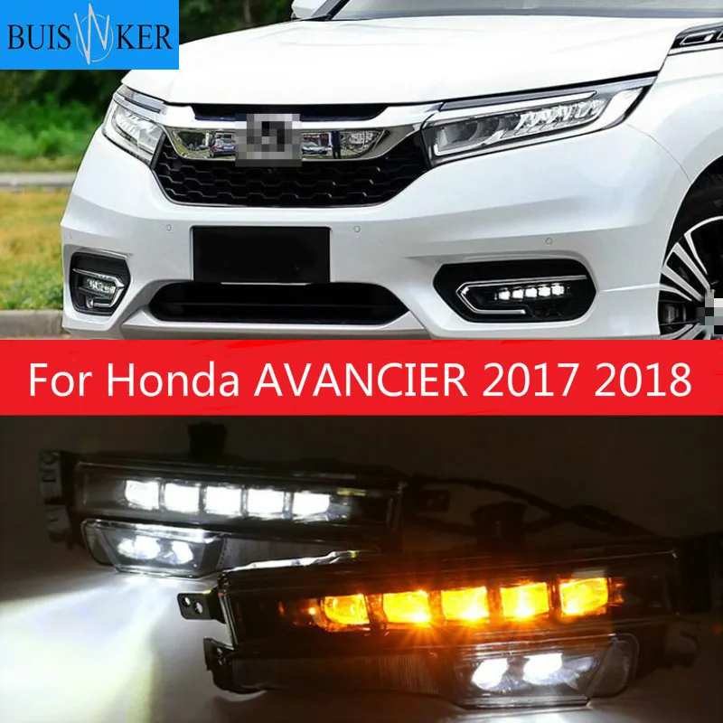 

Дневные ходовые огни для Honda AVANCIER 2017 2018, светодиодные дневные ходовые огни, водонепроницаемый сигнал, Стайлинг автомобиля, 2 шт.