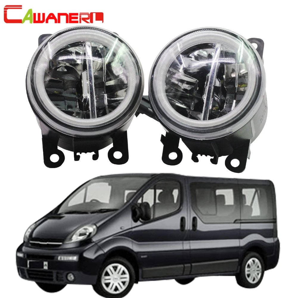 

Cawanerl For Renault Kangoo Grand Kangoo 2007-2015 Car Styling LED Bulb H11 Fog Light + Angel Eye DRL Daytime Running Light 12V