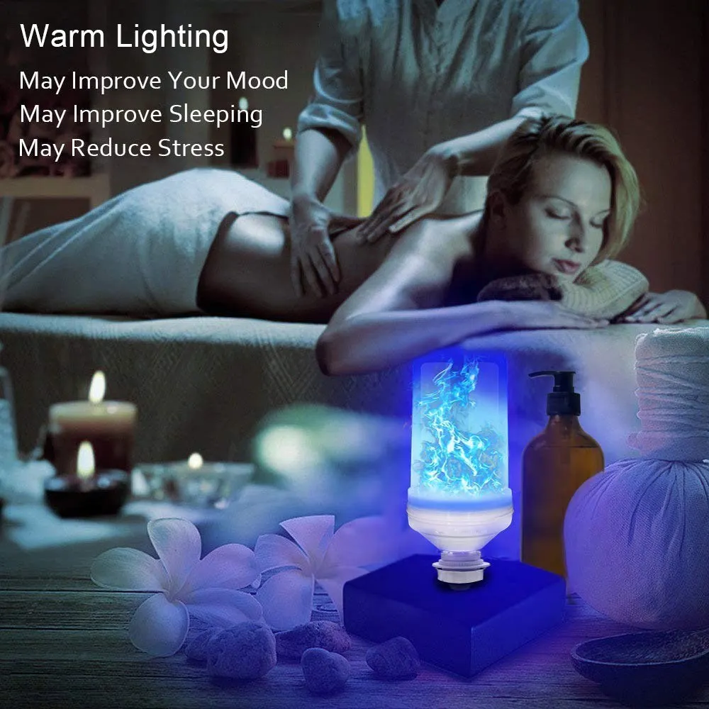 LED Flame-Effect Fire Light Bulb E27 Home Decorative Light Atmosphere Lighting Vintage Flaming Lamp Controlled by Phone