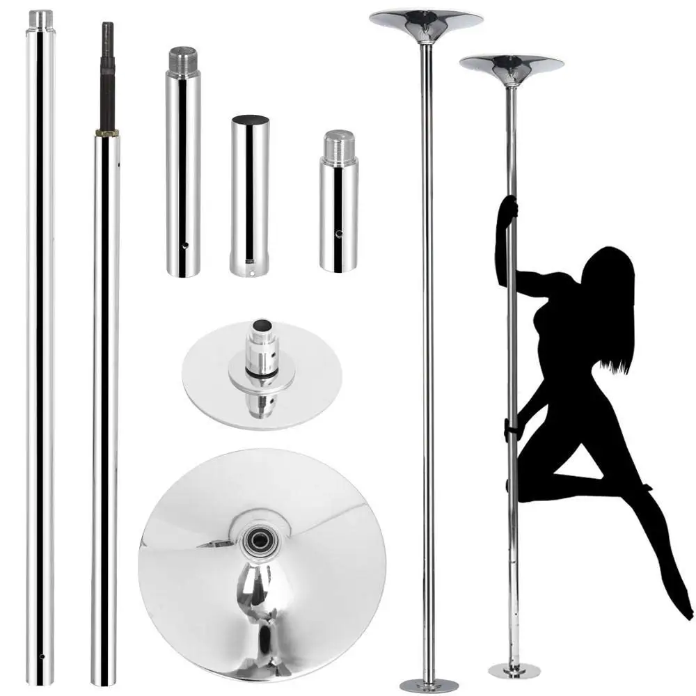 45mm Dia 360 Pole Dance Pipe Gym Equipment Fitness Exercise Spin Pole Removable Indoor Home Professional Stripper Training Tools