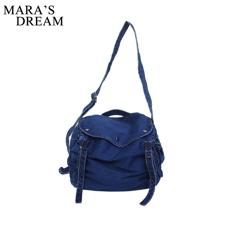 Mara\' Dream Women Denim Blue Shoulder Bag New Design Brand Female Canvas Jeans Tote Handbags Large Vintage Crossbody Travel Bags