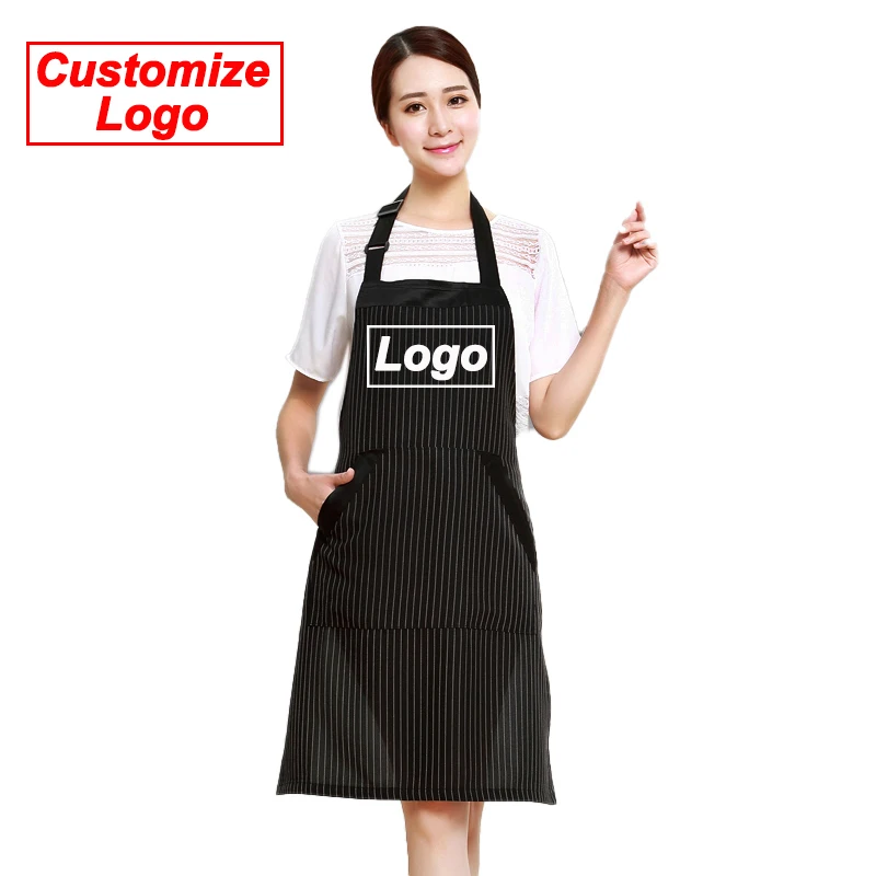 3 Pieces Customize Logo Stripes Hairdresser Cape Store Name Personalized Style Custom Hairstylist Apron Gown Work Cloth 1527