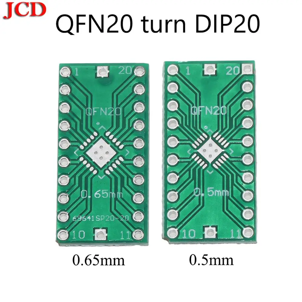 

JCD New QFN20 turn DIP20 DIP switch adapter plate 0.5mm 0.65mm LFCSP20 Pitch IC adapter Socket / Adapter plate PCB LFCSP20