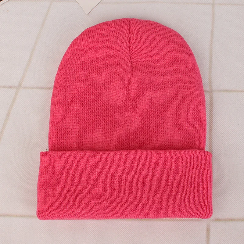 Neue Winter Gestrickte Hut für Jungen Mädchen Frauen Männer Unisex Warme Outdoor Herbst Häkeln Kinder Mützen Einfarbig Baby Mütze – Detail 24