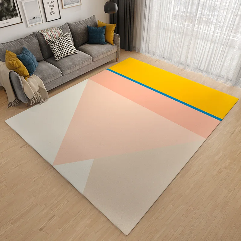 Nordic Modern Carpet Living Room Bedroom Light Luxury Bedside Study Room Rug Home Geometric Simple Coffee Table Floor Mat