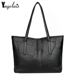 Brand High Quality Leather Big Pocket Casual Handbag Women Handbag Shoulder Bag Large Capacity Handbag