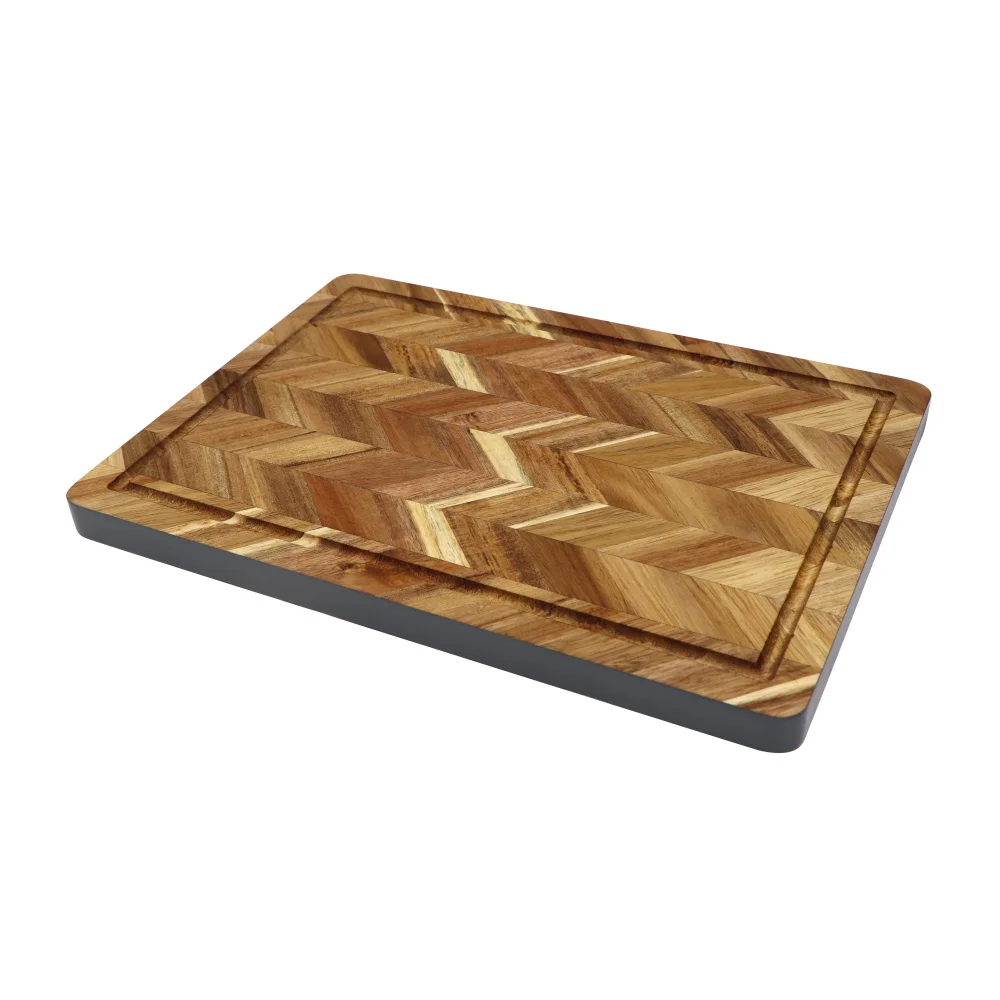 

Jaswehome Big Zig Zag Cutting Board With Juice Groove Rectangle End Grain Chopping Serving Boards Wood Kitchen Butcher Block