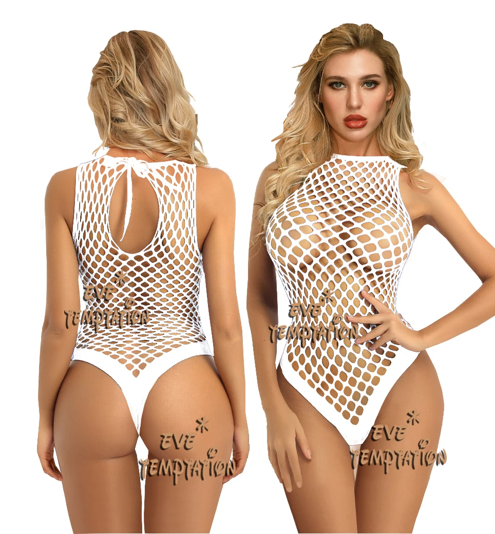 Sexy Sleepwear plus size Lingerie Babydoll Mesh Body Stocking Temptation Intimate Catsuit Nightwear dress Strapless bikini W119