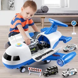 Children multifunctional aircraft toys scene fire truck inertia automobile engineering vehicle model eduction puzzle boy toy gif