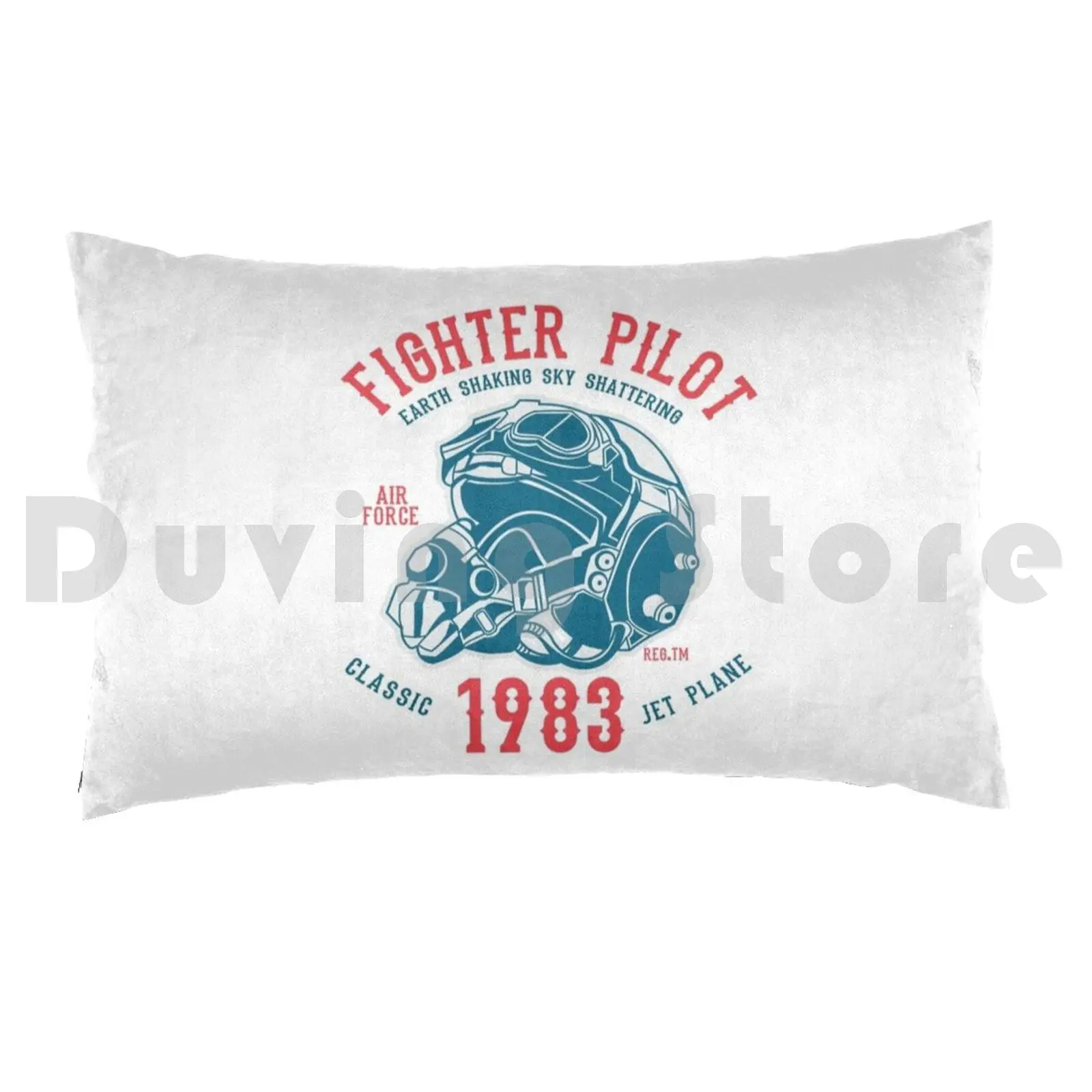 Fighter Pilot Pillow Case Printed 50x75 Pilot Pilot Plane Fighter Pilot Plane Aviator Army Air Force Military