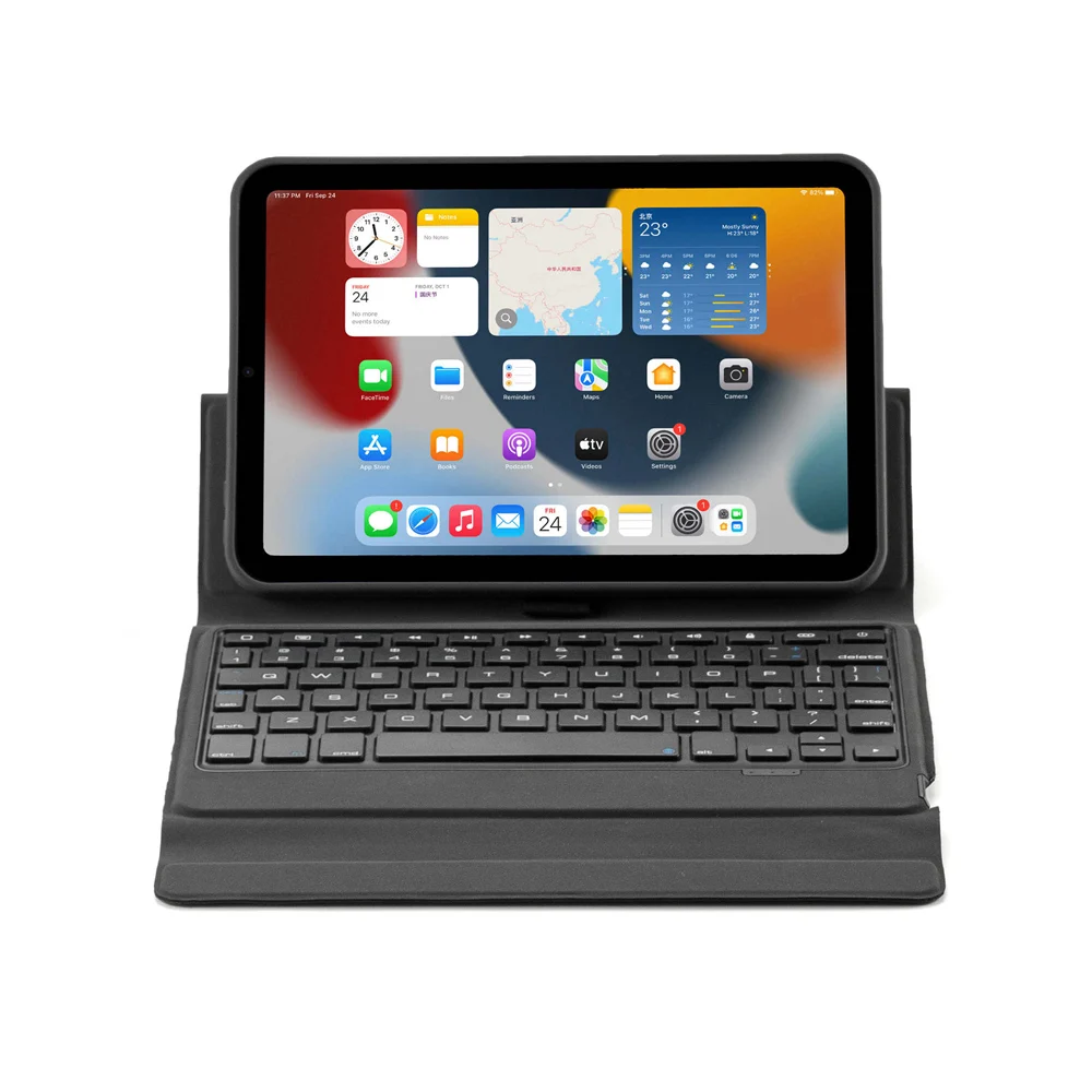 Étui avec porte-crayon pour iPad Mini 6, 8.3, 2021, fin, rétroéclairage rvb, sans fil, Bluetooth, clavier russe/espagnol/hébreu