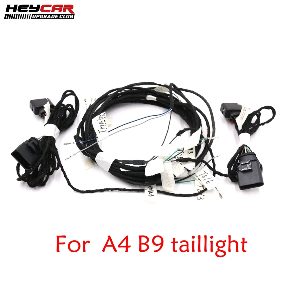 LED Flowing water Dynamic Sequential taillight cable wire Harness Adapter For AUDI A4 B9