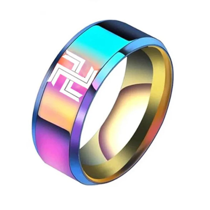 Bxzyrt 8mm Anime Tokyo Avengers Logo Metal Stainless Steel Rings For Women Men Wedding Engagement Ring Jewelry Gifts For Fans