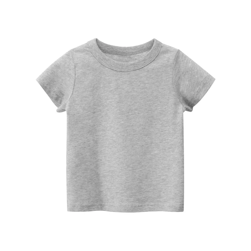 

T-Shirt Summer Boys Girls New Pure Cotton Childrens Clothing High Quality Breathable Soft T Shirts Kids Baby Clothes Promotion