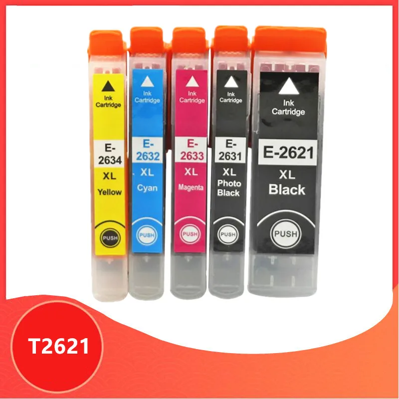 Compatible Ink Cartridge T2621 E2621 T2631 26XL for Epson XP510 XP520 XP600 XP605 XP615 XP620 XP625 XP710 XP720 XP800 XP810