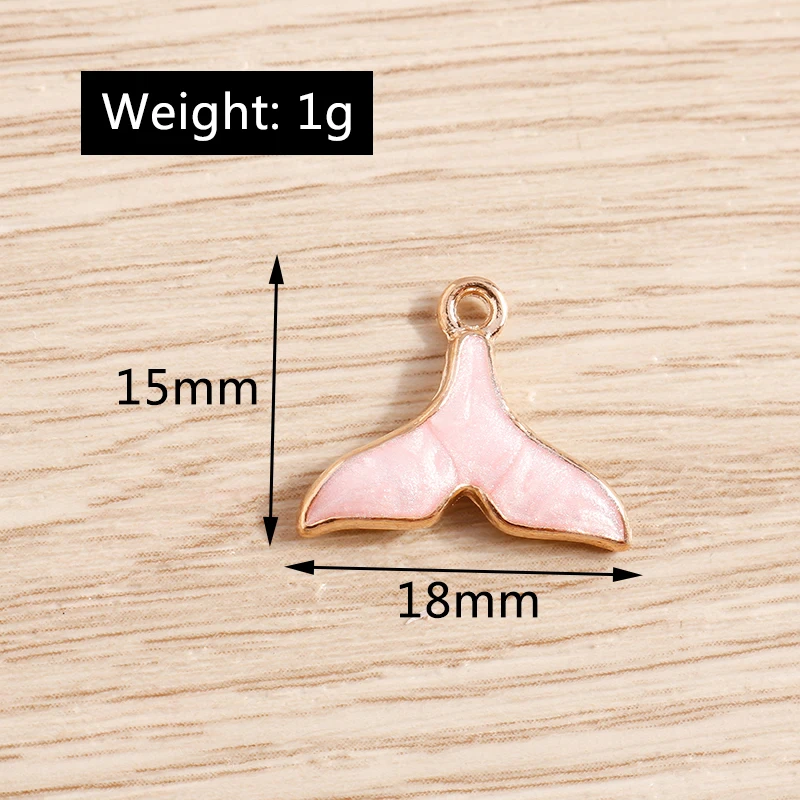 10 teile/los Nette Emaille Marine Lebens Charme für Schmuck, Der Fisch Knochen Shell Meerjungfrau Charms Anhänger für Halsketten Ohrringe Geschenke – Detail 14