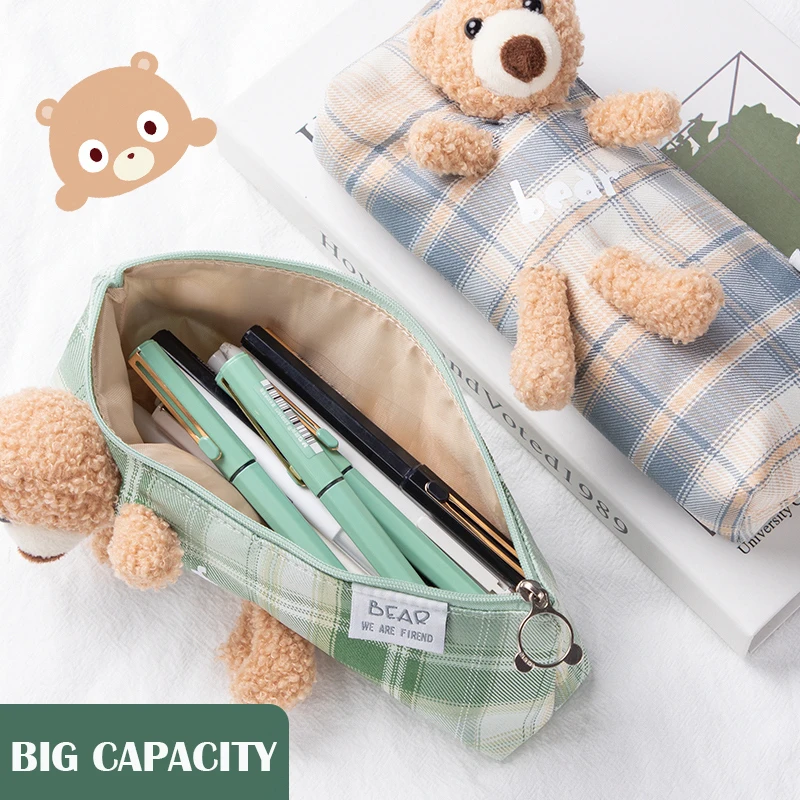 Cute Bear Große Kapazität Bleistift Fall Kawaii Pencilcase Schule Stift Fall Liefert Bleistift Tasche Schule Box Bleistifte Beutel Schreibwaren