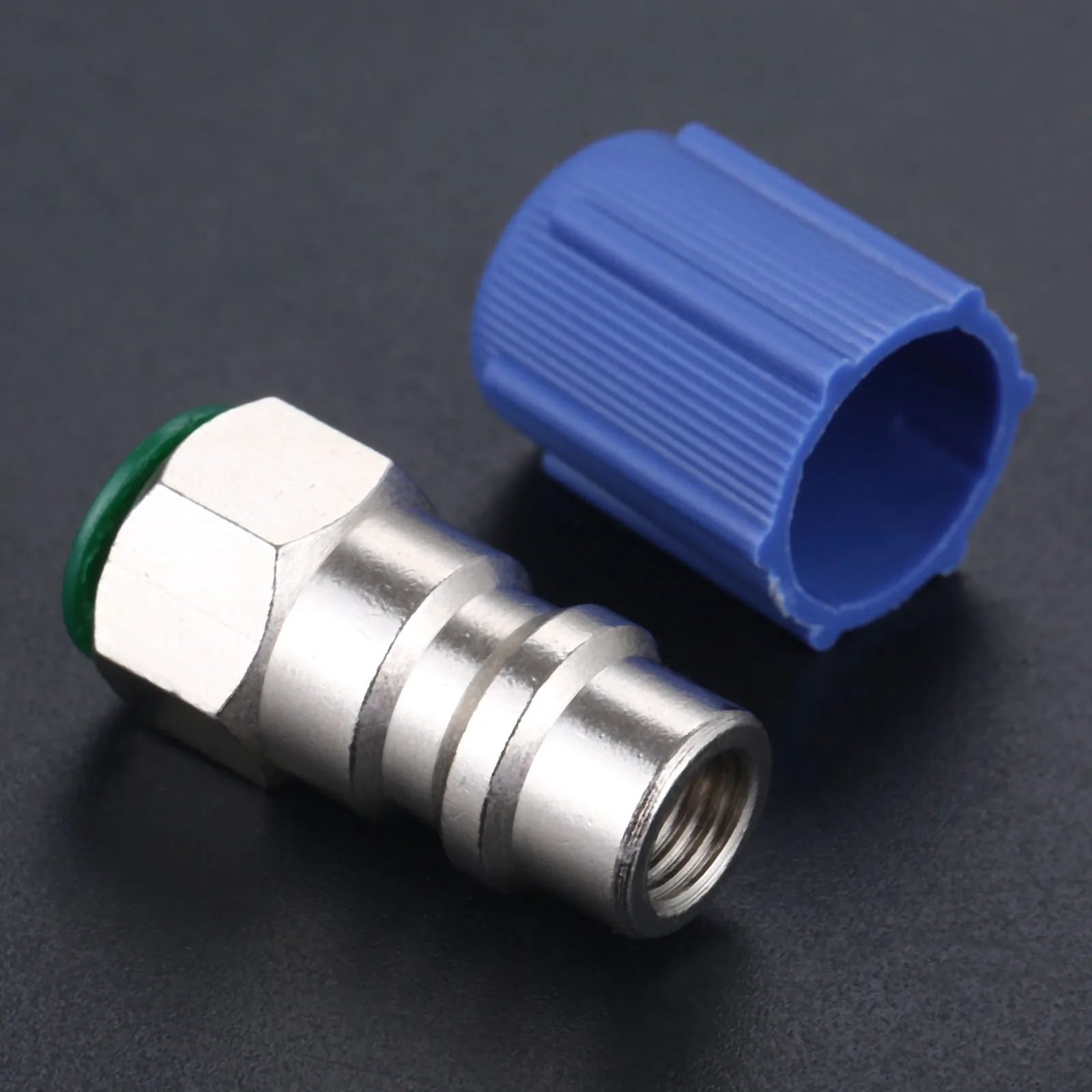 HIGH/LOW A/C FITTING Port Retrofit R12 To R134A Conversion Adapter With - Foto 4