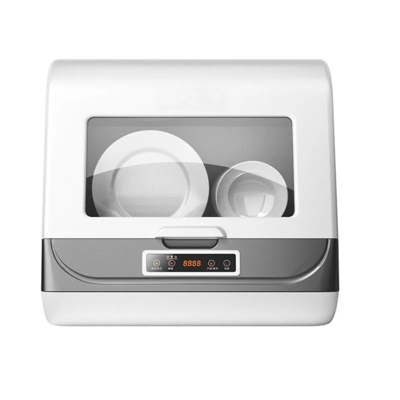 

Mini Home Dishwasher Double Drying Small Dishwasher Desktop 6 Brush Suit Bowl Machine Automatic Home Desktop Dishwasher 1200W