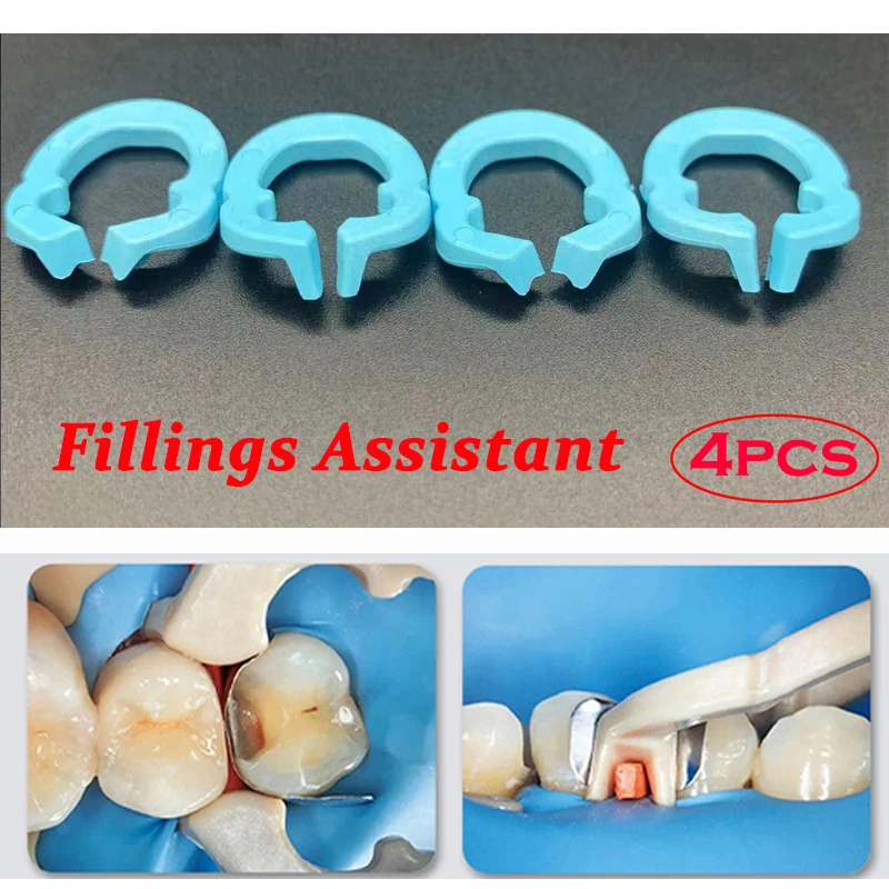 4 Pcs Dental Resin Clamping Seperating Ring Dentist Tools Autoclavable For Dental Lab Instrument