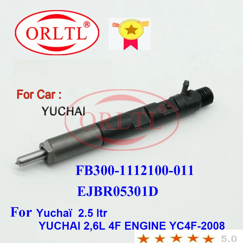 

ORLTL New Nozzle EJBR05301D Common rail injector R05301D FOR YUCHAI 2,6L 4F ENGINE YC4F-2008