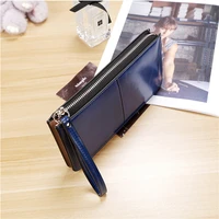 Women's Vintage Oil Wax PU Leather Clutch Wallet Female Large Capacity Phone Purse Ladies Wristband Simple Card Holder Pouch Bag - Image 4