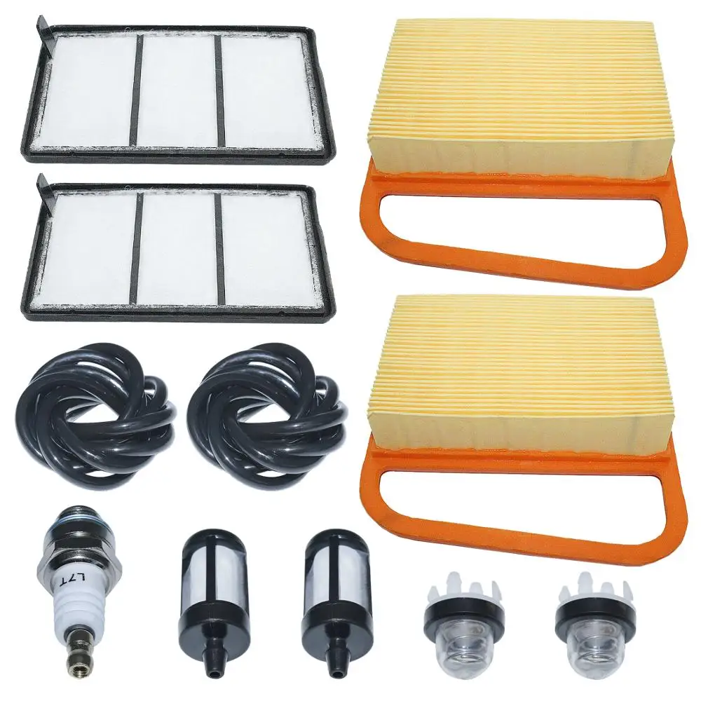 Air Pre Filter Cleaner w Fuel Filter Line Kit for Stihl TS410 TS420 Lawn Mower Replace 4238-140-1800 4238 140 4401 42381410300B