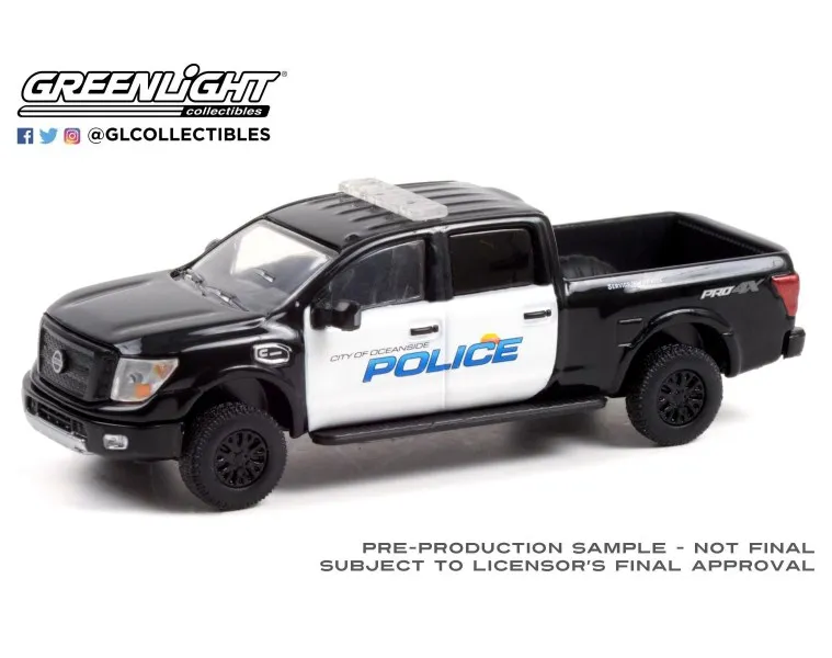 

Коллекция 1/64 года, GreenLight 2018 Nissan Titan XD PRO-4X, полиция, литые модели автомобилей из сплава под давлением