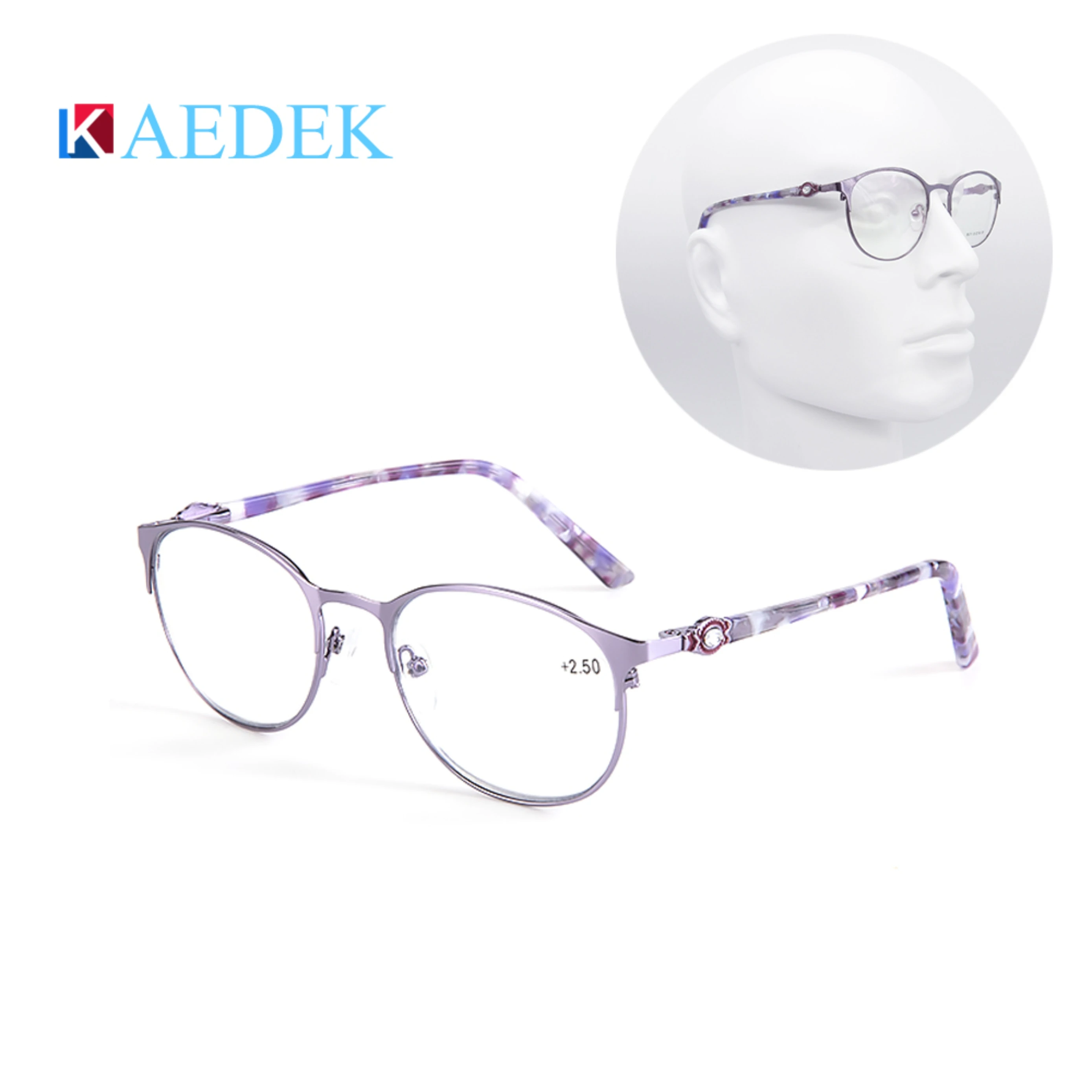 

Модные женские очки для чтения KAEDEK «кошачий глаз» с защитой от синего света, новый дизайн, высококачественные компьютерные очки с металлической блокировкой, + 1 + 1,5 + 2 + 2,5 + 3