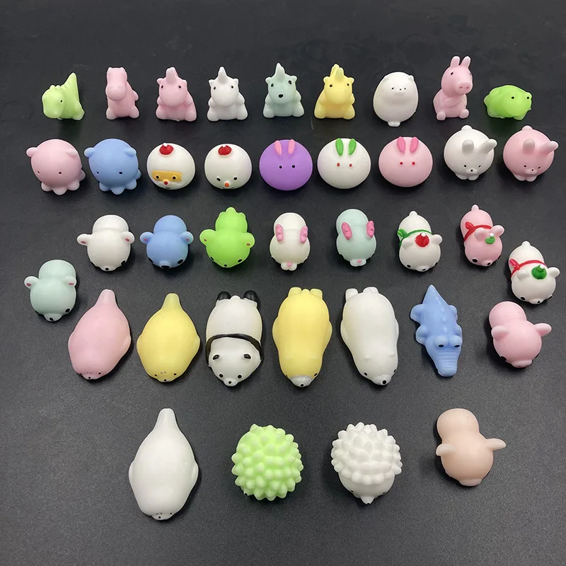 20pcs Funny Kawaii Anti-stress Squishy Toys Squeeze Rising Squishes Animals Stress Reliever Gifts Gag Novelty Toys for Children