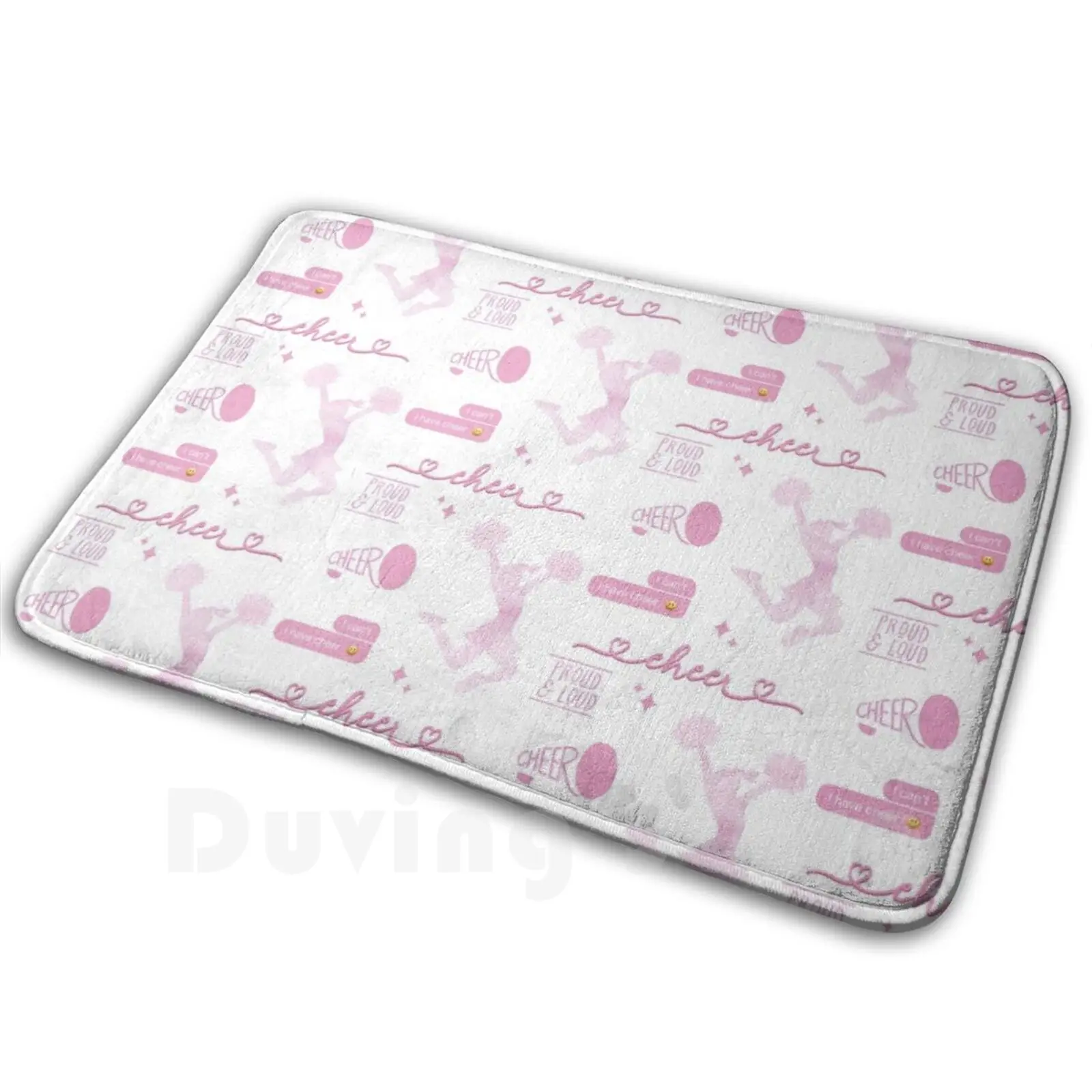 Pink Watercolor Cheer Cheerleading Pack Mat Rug Carpet Anti-Slip Floor Mats Bedroom Aesthetic Light Pale Pink Pastel Cheer