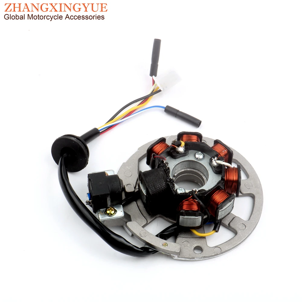 7 coil 6 wire Scooter Coil Magneto Stator for Keeway Hacker Hurricane 50 Matrix SP Pixel RY6 RY8 Swan 50cc 2009 2-stroke