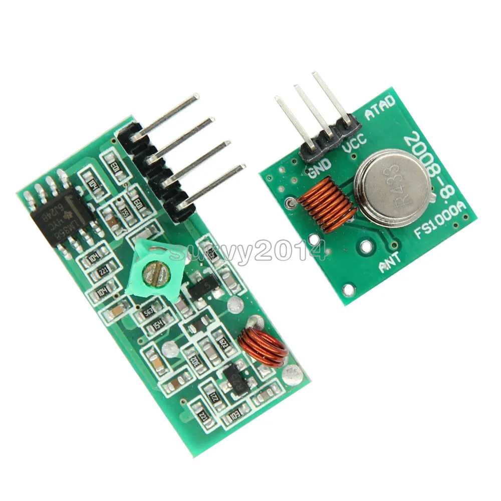 Wireless Remote Control Switch Module Board 315Mhz/433Mhz RF Transmitter Receiver Transceiver for Arduino