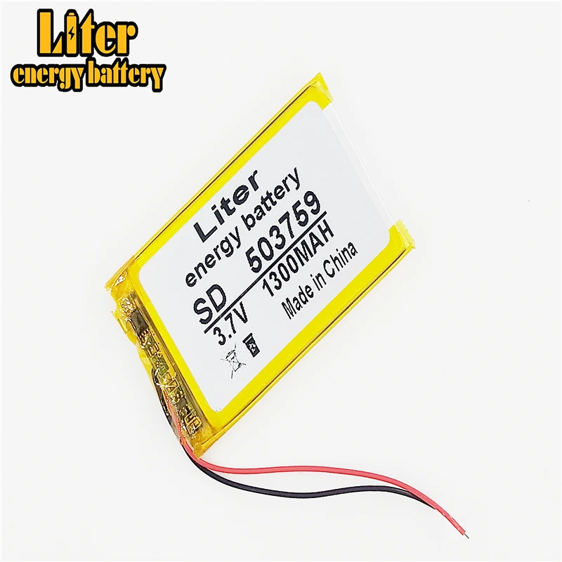 

503759 GPS Navigator MP3 MP4 3.7V 1300 -capacity polymer lithium battery tablet battery