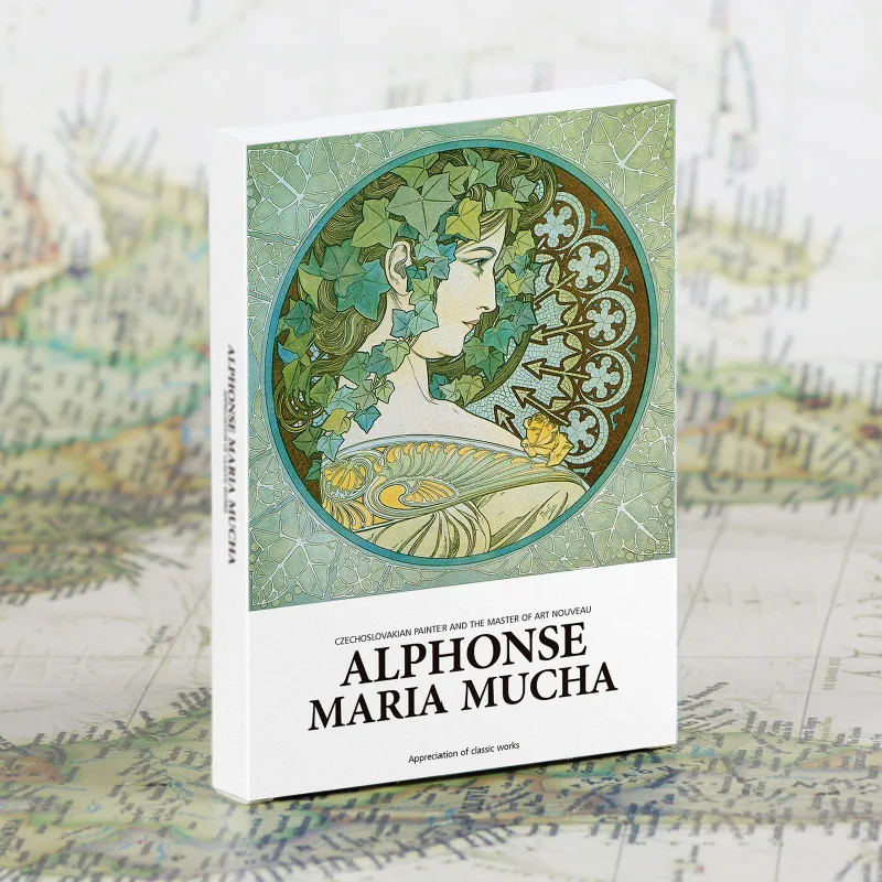 30 Pcs/Set Alphonse Maria Mucha Series Postcard ins Style Greeting Cards DIY Journal Decoration Stationery