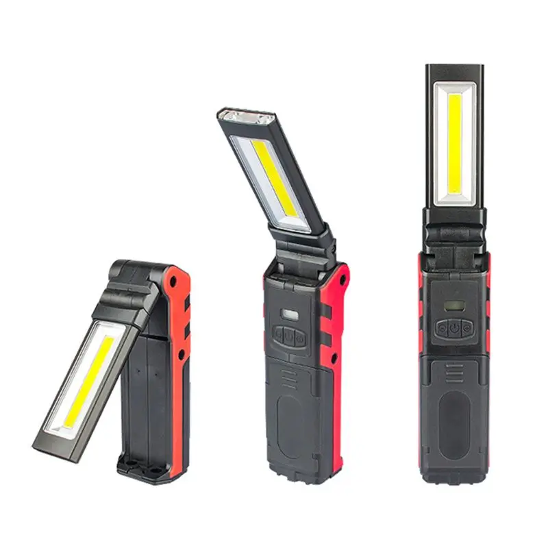 Super Bright COB LED Working Light With Magnetic Base & Hook USB Rechargeable Dimmable Flashlight Drop Shipping