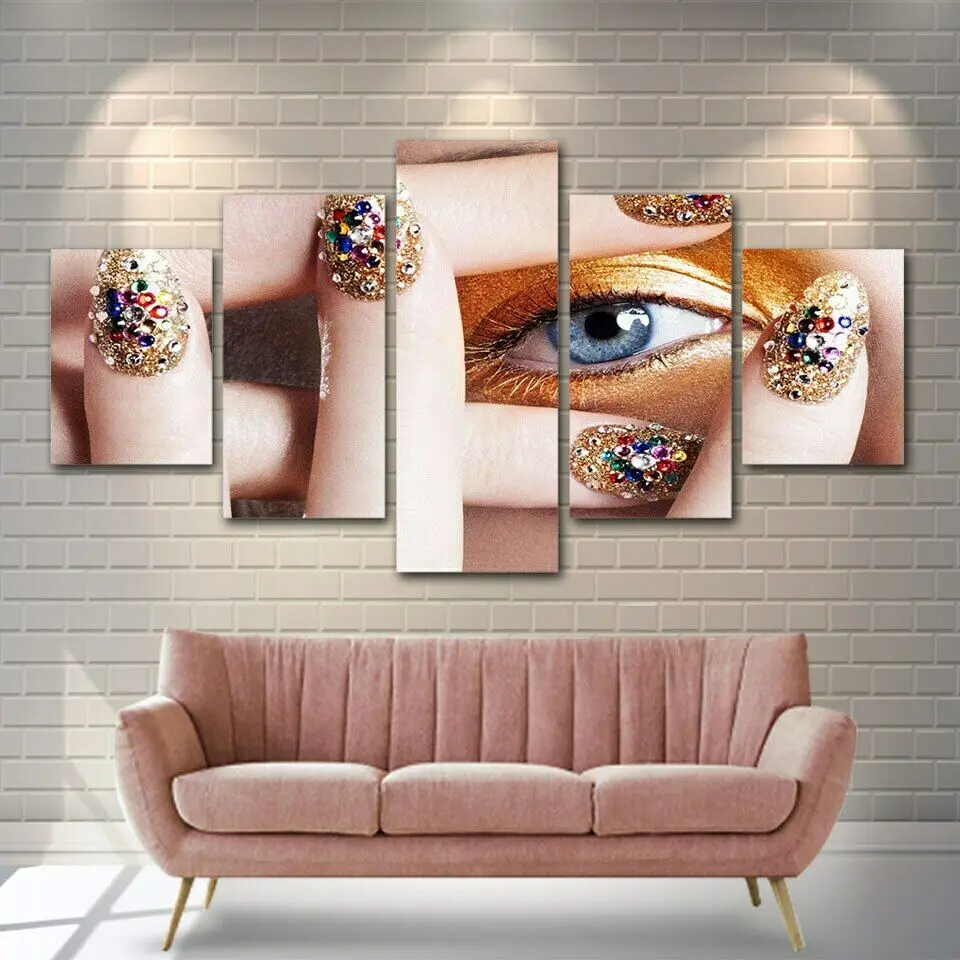 

5 шт., Декоративные плакаты для маникюра, без рамки