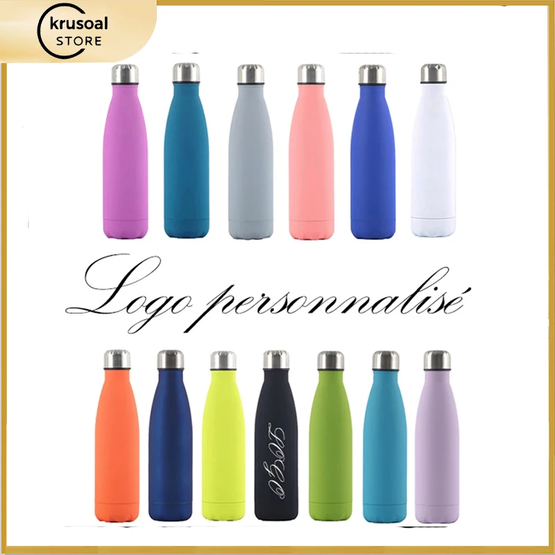 Logo Custom Double-Wall Vacuum Thermos Bottle Sports Bottle Shaker Cup Outdoor Climbing Water Cup Creative Commemorative Gifts