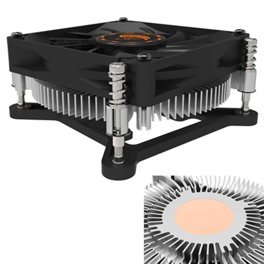 1U Server CPU Cooler Cooling Fan Copper + Aluminum Radiator for Intel LGA 1150 1151 1155 1156