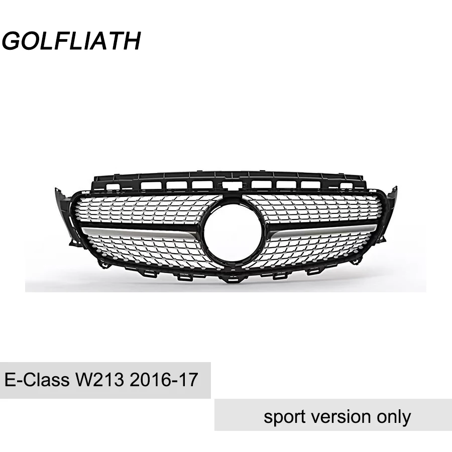 

GOLFLIATH ABS Diamond style Mercedes Front Bumper Racing Grille center grill for Benz E Class W213 E300 E350 2015-2017 sport+