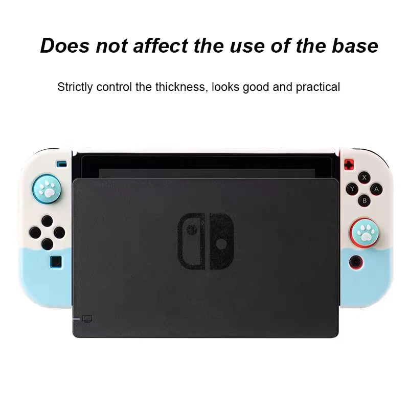 Защитный чехол NS Switch черного и белого цвета из бычьей кожи, мягкий чехол из ТПУ с защитой от падения, чехол для геймпада Joy-con, чехол для Nintendo ...