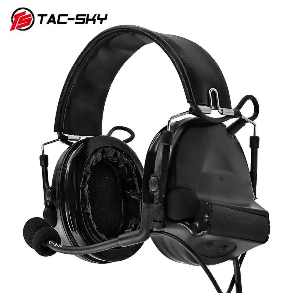 Tac-Sky Comta Ii Silicone Earmuffs Version Outdoor Sports Noise Reduction Pickups Military Shooting Earmuffs Tactical Headset